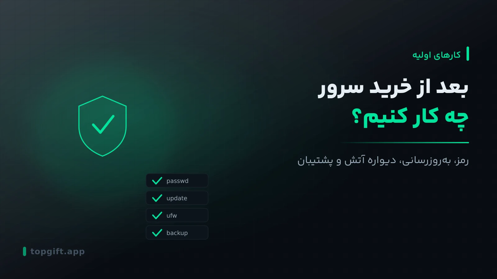 بعد از خرید سرور مجازی چه کارهایی باید انجام دهیم؟